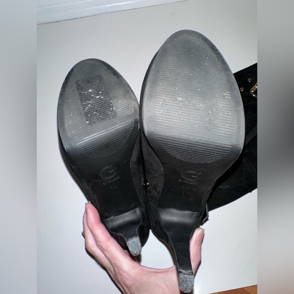 Guess Black Quilted Over the Knee Boots - Picture 11 of 12